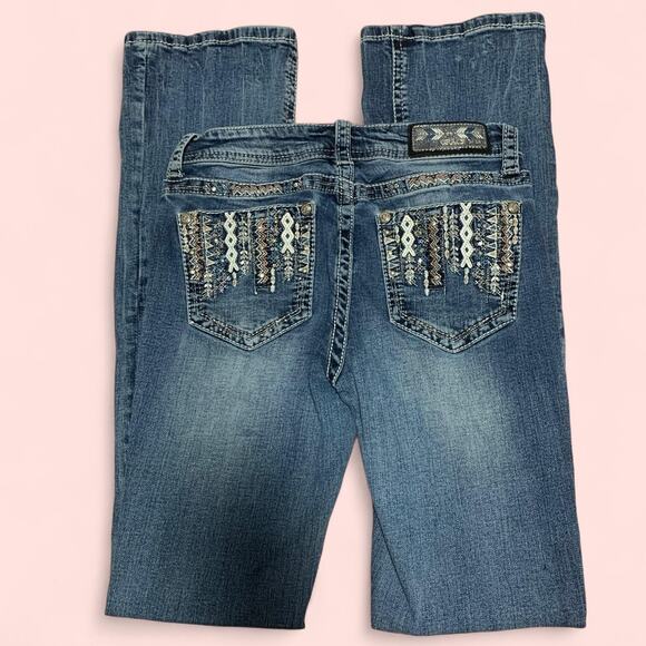Boot Barn Grace in LA Blue EasyFit bootcut jeans with rhinestones size 26 - Picture 6 of 8